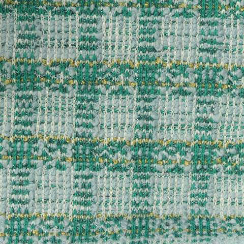 Green Plaid Bouclé, Poly-Cotton