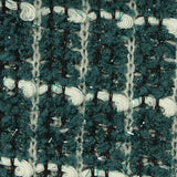 Dark Teal Check Bouclé, Polyester — texture