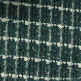 Dark Teal Check Bouclé, Polyester