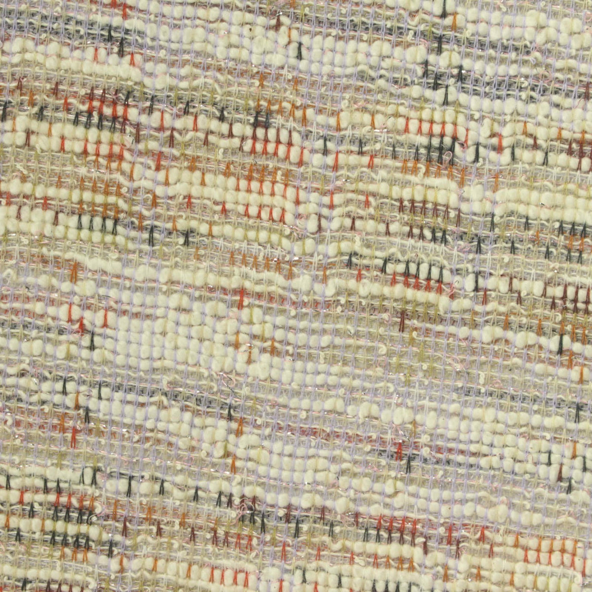 Red Irregular-Fleck Bouclé, Cotton-Poly