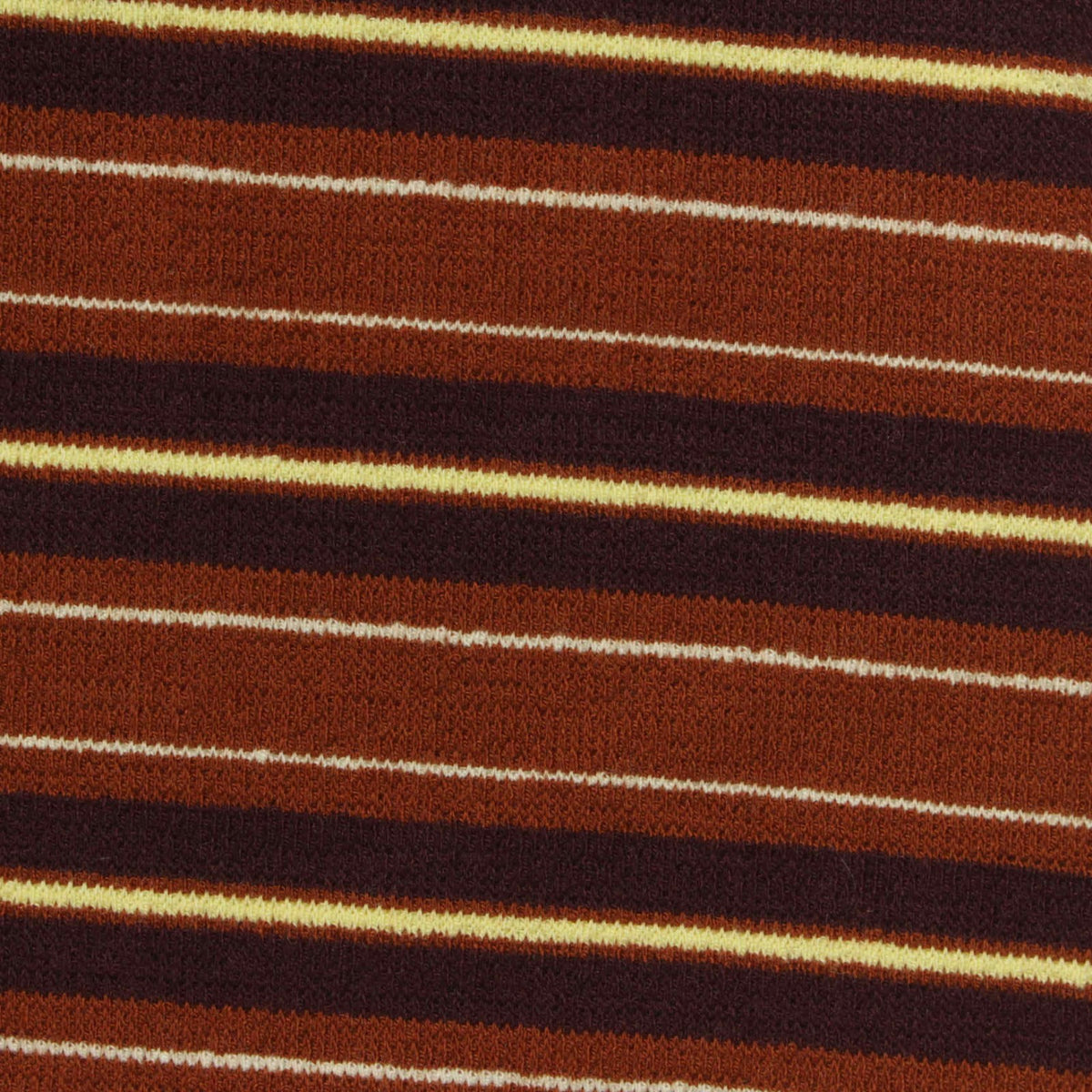 Brown Horizontal-Stripe Jersey Knit, Poly-Cotton