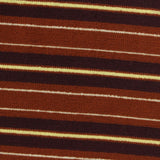 Brown Horizontal-Stripe Jersey Knit, Poly-Cotton
