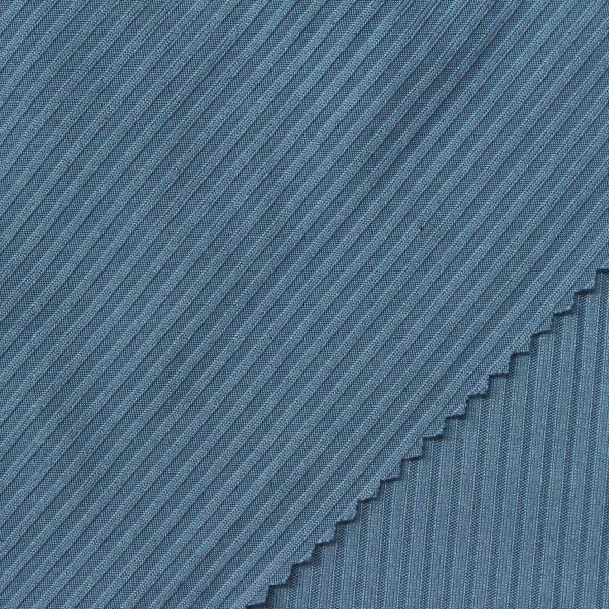 Polyester Stretch Rib Knit Fabric, 150 gsm, 140 cm — Blue