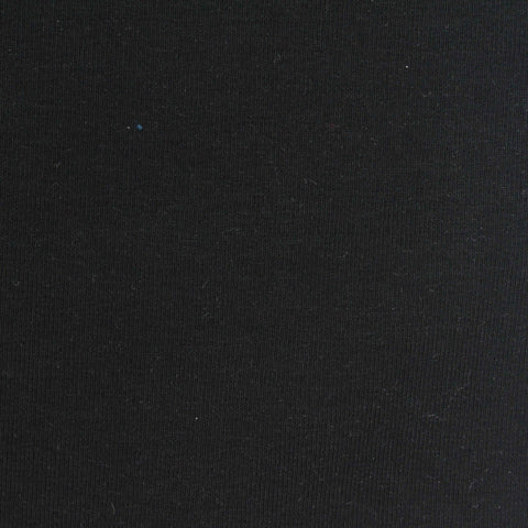 Cotton Stretch Rib Knit Fabric, 210 gsm, 175 cm — Black