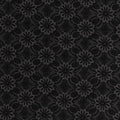 Dark Grey Floral Jacquard, Poly-Viscose, 240 gsm