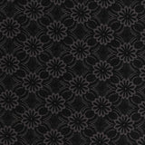 Dark Grey Floral Jacquard, Poly-Viscose