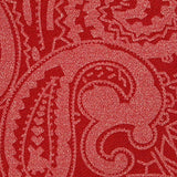 Red Tone-on-Tone Paisley Bengaline, Viscose-Nylon — texture