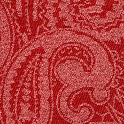 Red Tone-on-Tone Paisley Bengaline, Viscose-Nylon