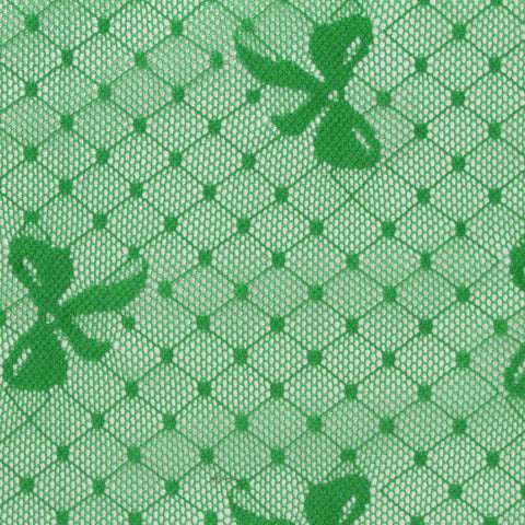 Jacquard Nylon Stretch Mesh Fabric, 60 gsm, 150 cm — Green
