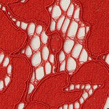 Red Floral Lace, Cotton-Nylon — texture