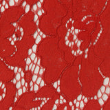Red Floral Lace, Cotton-Nylon