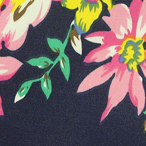 Pink Floral Woven, Cotton-Poly