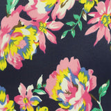 Pink Floral Woven, Cotton-Poly