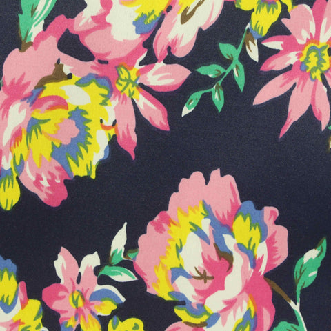 Pink Floral Woven, Cotton-Poly