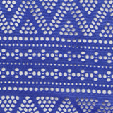 Blue Geometric Jacquard, Polyester