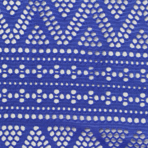 Blue Geometric Jacquard, Polyester, 160 gsm