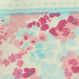 Pink Floral Linen-Look, Polyester — texture