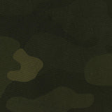 Dark Green Camo Poplin, Poly-Cotton