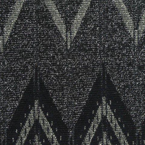 Black Chevron Chunky Knit, Viscose-Poly, 280 gsm