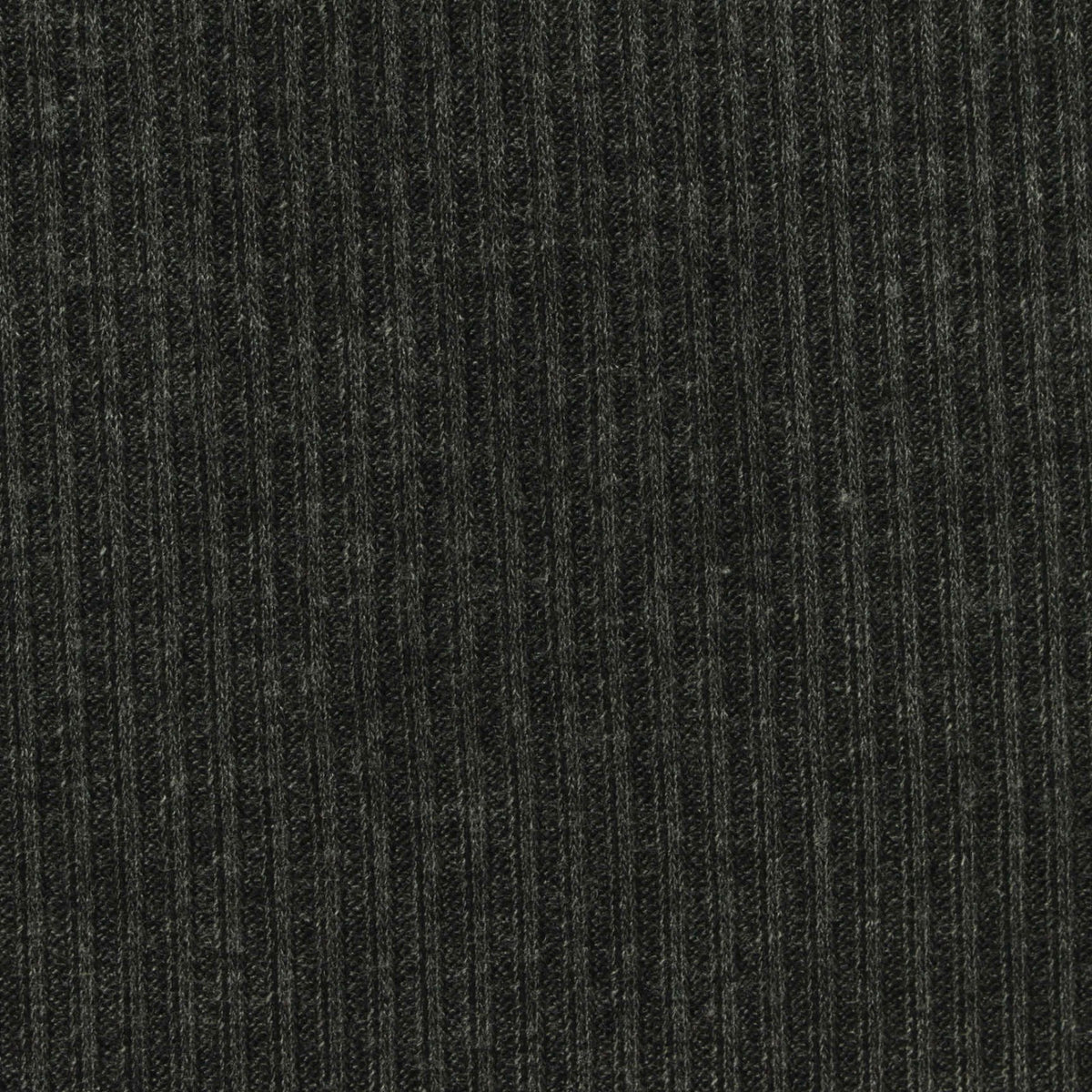 Viscose Polyester Stretch Rib Knit Fabric, 290 gsm, 160 cm — Black