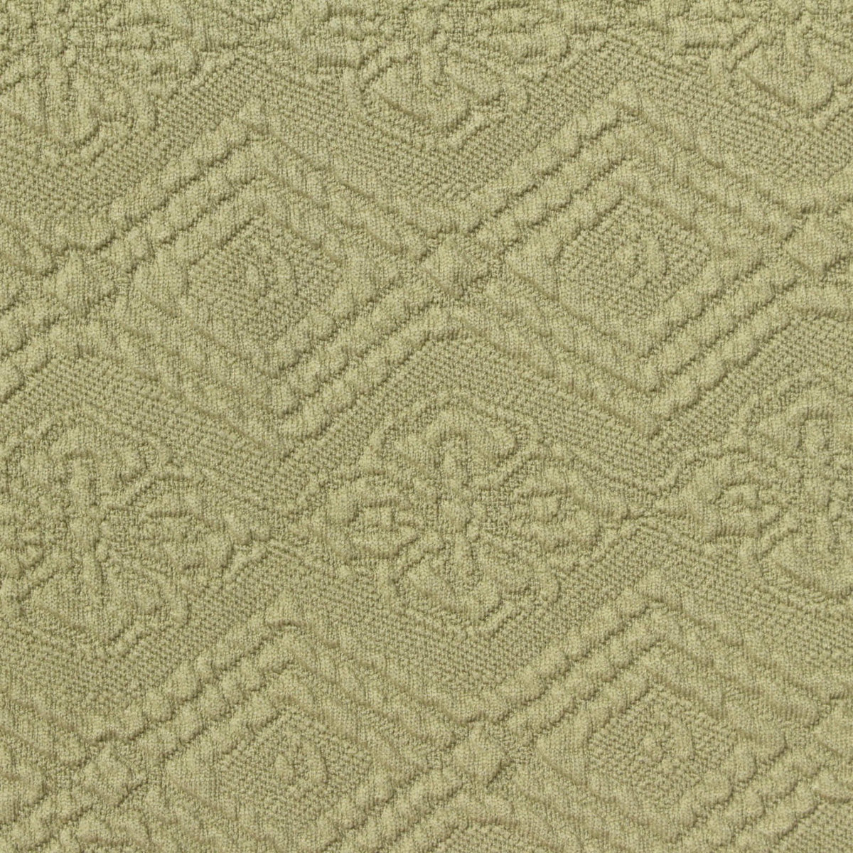 Light Green Geometric-Diamond Interlock Knit, Polyester