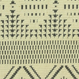 Black Geometric Interlock Knit, Cotton-Poly