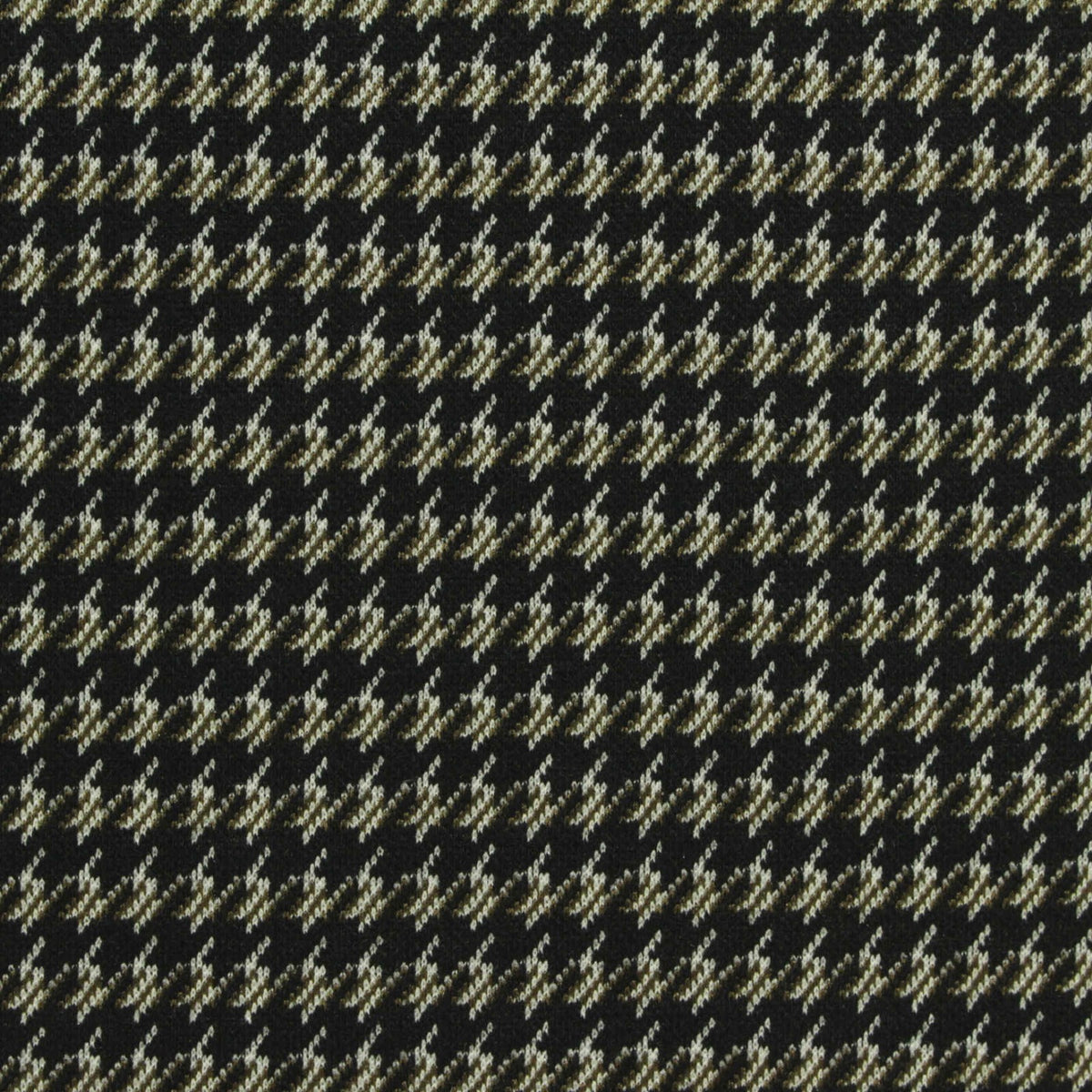 Black Houndstooth Jacquard, Poly-Viscose, 310 gsm, 160 cm