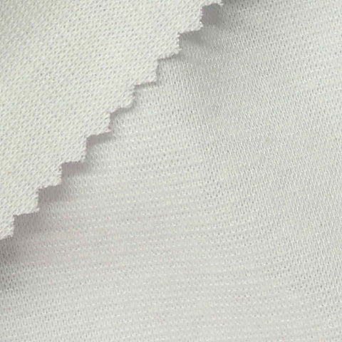 Polyester Stretch Rib Knit Fabric, 210 gsm, 160 cm — White