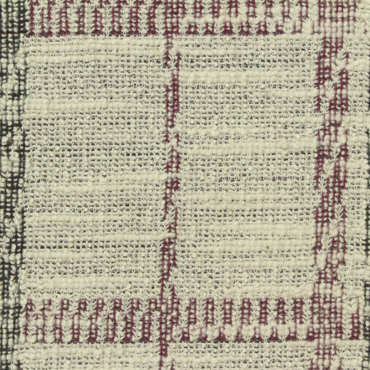 Off-White Geometric-Square Jacquard, Cotton-Poly