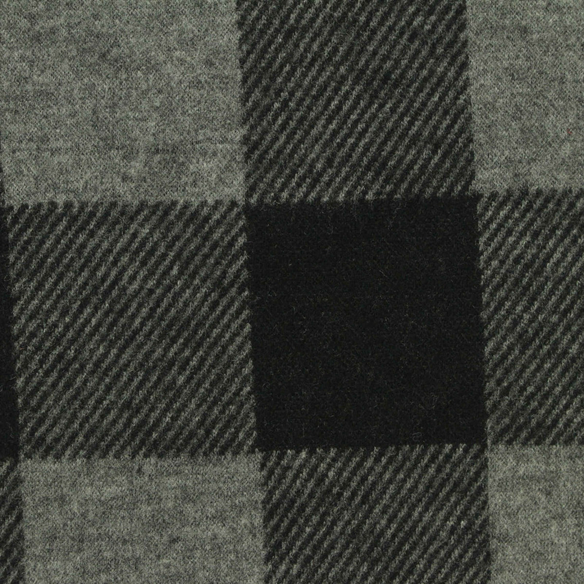 Black Plaid Jacquard, Poly-Viscose, 290 gsm