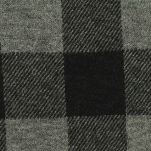Black Plaid Jacquard, Poly-Viscose, 290 gsm