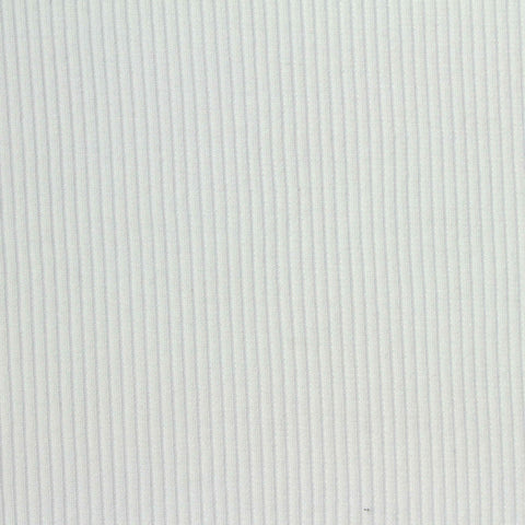Polyester Viscose Stretch Rib Knit Fabric, 460 gsm, 140 cm — White
