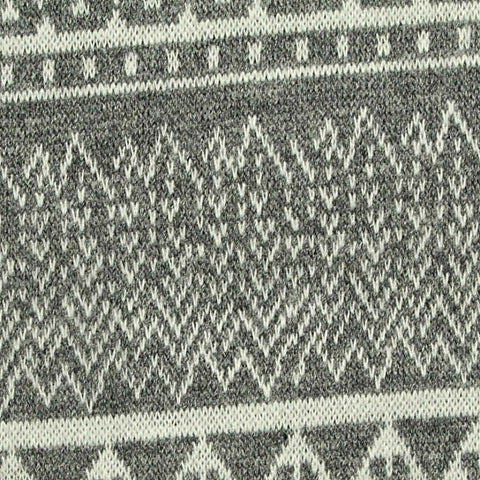 Grey Bands Interlock Knit, Poly-Viscose