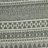 Grey Bands Interlock Knit, Poly-Viscose