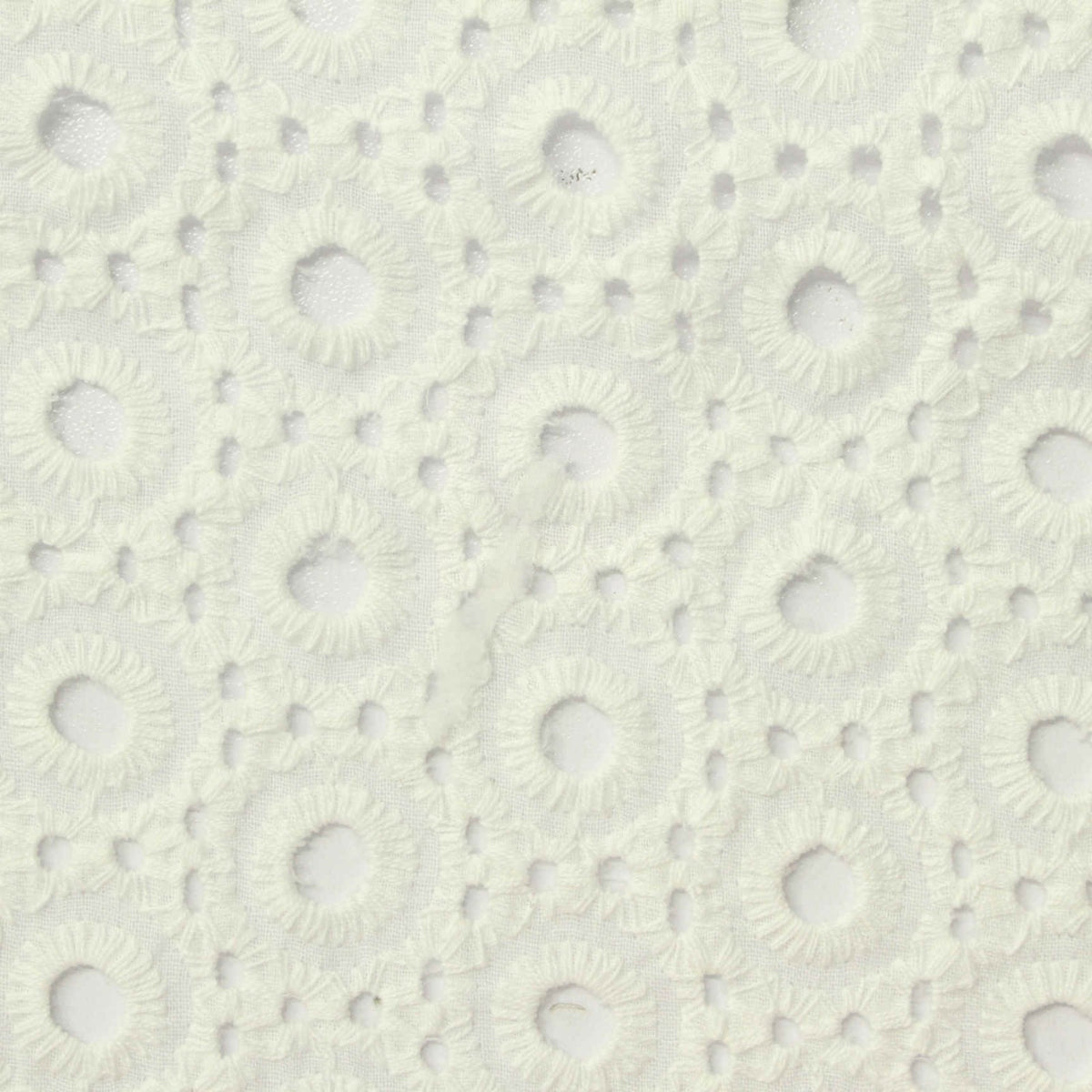 Cream Eyelet Woven, Cotton, 140 gsm
