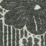 Dark Grey Floral Interlock Knit, Polyester — texture