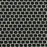 Black Geometric-Grid Jersey Knit, Polyester — texture