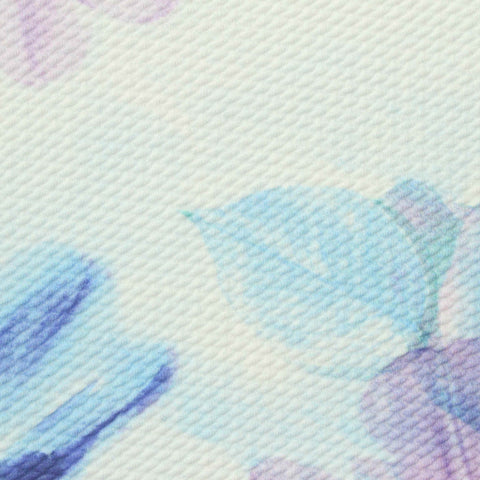 Blue Watercolor-Floral Knit, Polyester