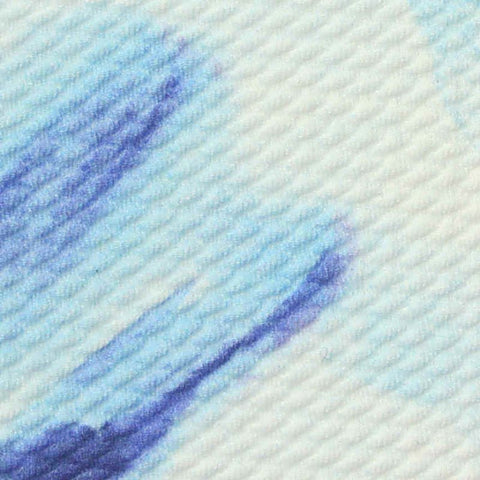 Blue Watercolor-Floral Knit, Polyester