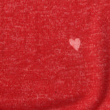 Light Pink Heart Chunky Knit, Viscose-Poly