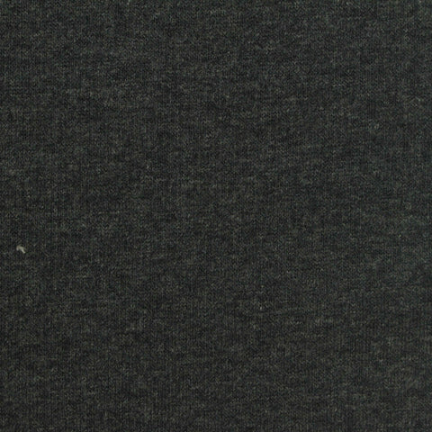 Dark Grey Marl Rib Knit, Poly-Cotton, 320 gsm, 140 cm