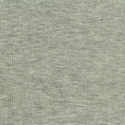Heathered Grey Marl Rib Knit, Poly-Cotton, 280 gsm