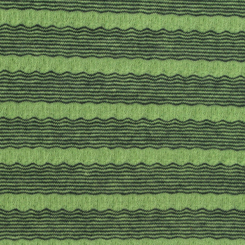 Green Horizontal-Stripe Jersey Knit, Cotton-Poly, 150 gsm