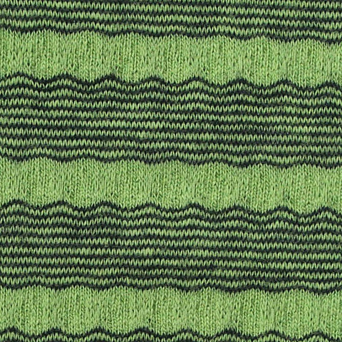 Green Horizontal-Stripe Jersey Knit, Cotton-Poly, 150 gsm