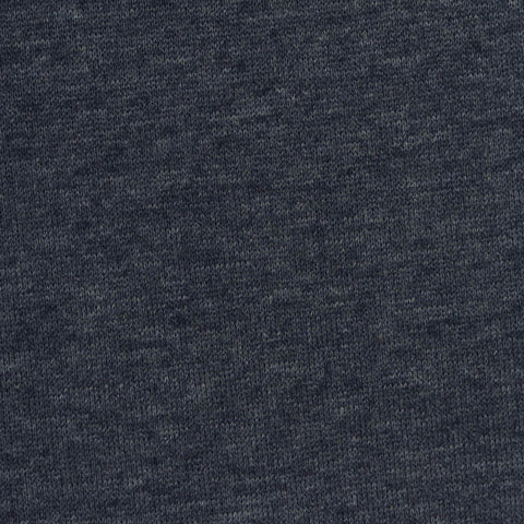 Dark Blue Marl French Terry, Poly-Cotton, 260 gsm