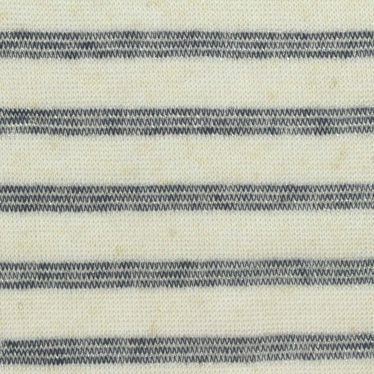 Dark Grey Horizontal-Stripe Knit, Viscose-Poly, 130 gsm, 160 cm