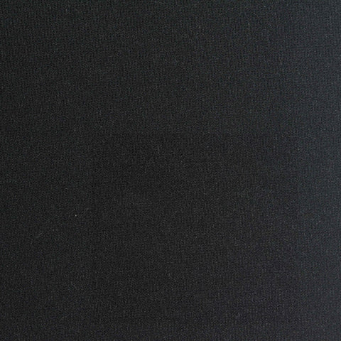 Polyester Viscose Stretch Piqué Knit Fabric — Black