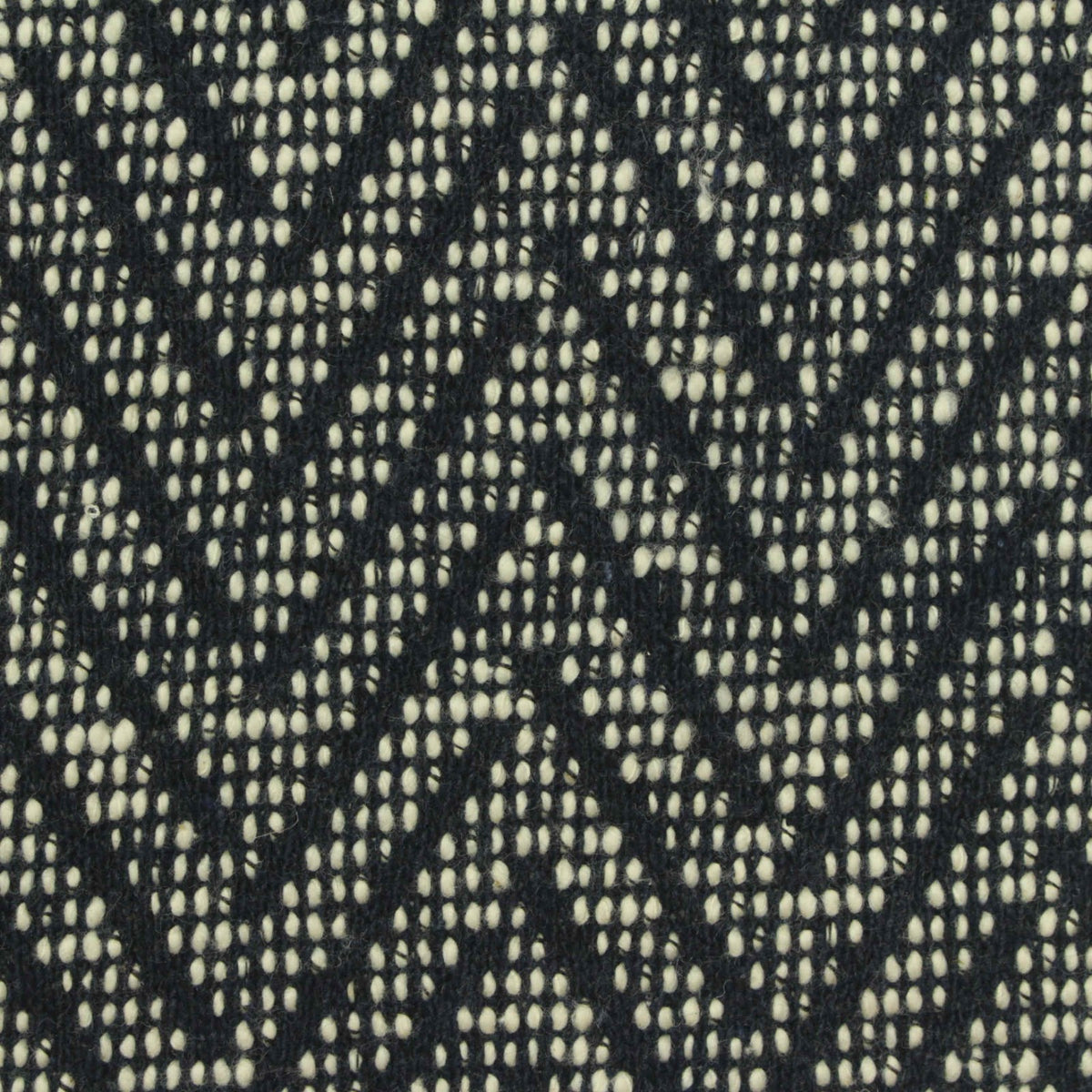 Navy Zigzag Chunky Knit, Cotton-Poly