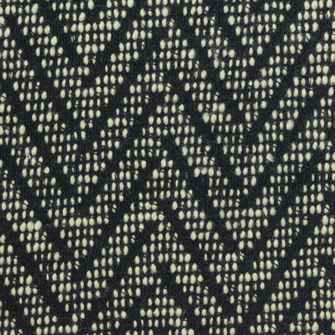 Navy Zigzag Chunky Knit, Cotton-Poly