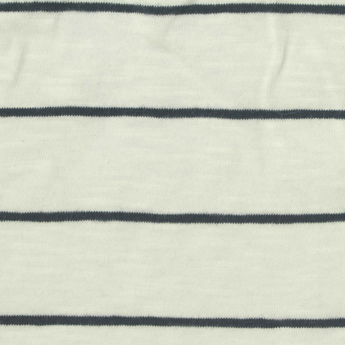 Dark Grey Horizontal-Stripe Jersey Knit, Cotton, 150 gsm